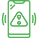 Icon of a phone receiving an alert