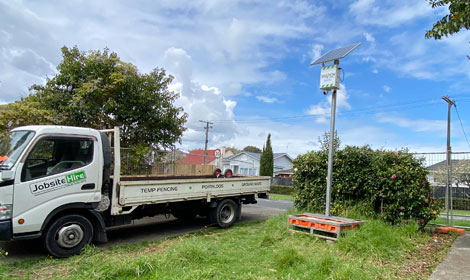 Security camera tower set up on a property in Sandringham